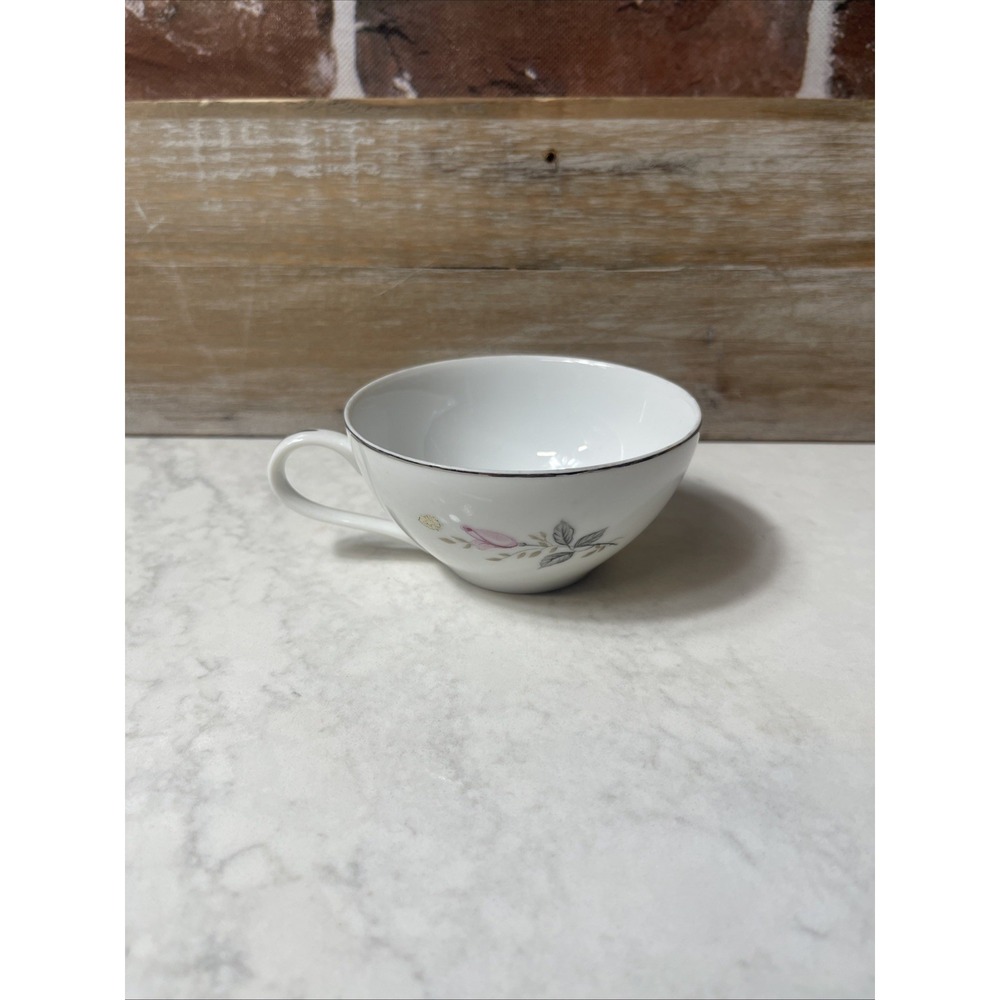 VTG Castlecourt Fine China Flat Cup Replacement Pink Rose Glow Japan